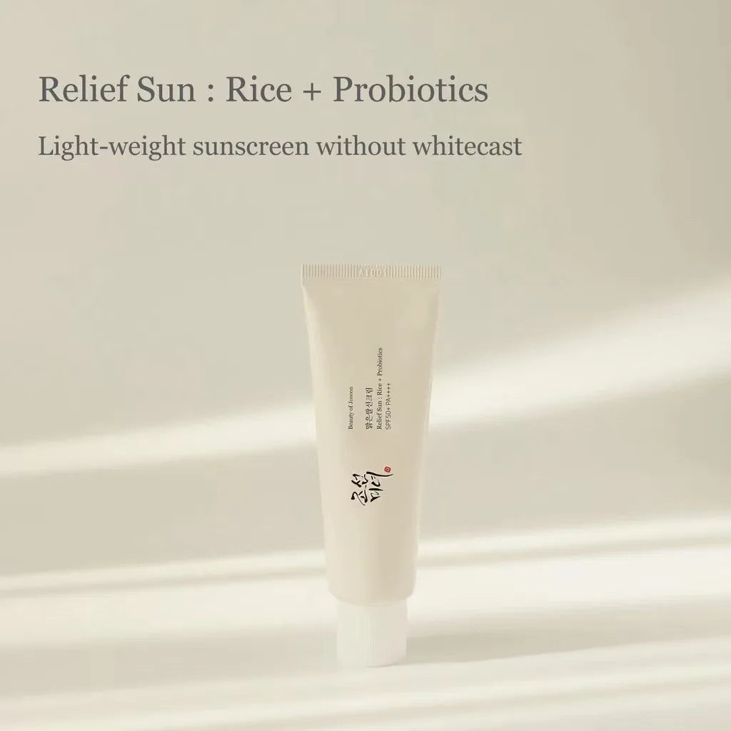 Korean Rice Probiotics Sunscreen Relief Sun Spf 50+ High Sun Protection Hydrating Moisturizing Skin Sun Lotion Oil Control