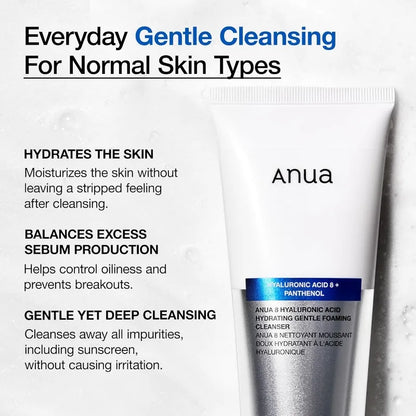 Anua Hyaluronic Acid Facial Cleanser Hydrate Cleanser Moisturizing Cleansing Soothing and Calming 150ml